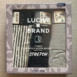 Lucky Brand men’s stretch boxer briefs (S) 3 pair